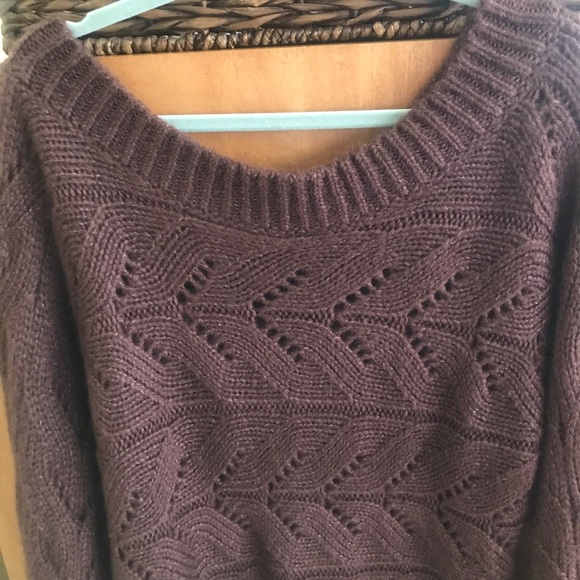 Abercrombie NWT Women Small Brown tie back sweater - Picture 7 of 10